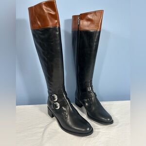 Brighton Hunter black and brown leather boots